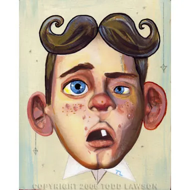 Apple Head 1, painting by Todd Lawson