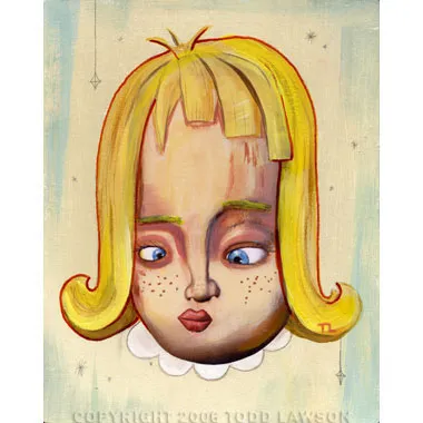 Apple Head 3, painting by Todd Lawson