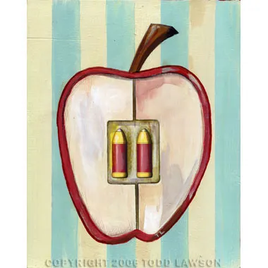 Apple Head 4, painting by Todd Lawson