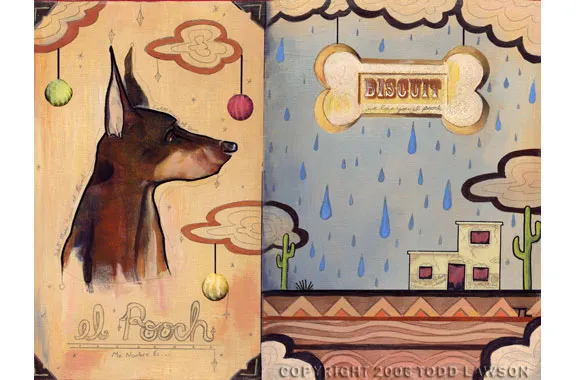 El Pooch, painting by Todd Lawson