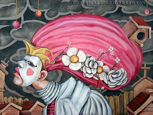 I Am No House Wife, painting by Todd Lawson