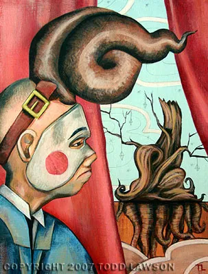 The Performer, painting by Todd Lawson