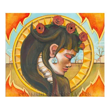 Diosa De La Muerta 1, painting by Todd Lawson