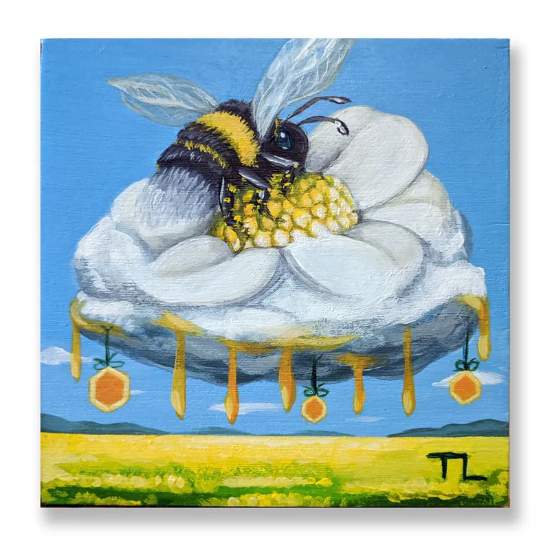 Bee Cloud 3, painting by Todd Lawson