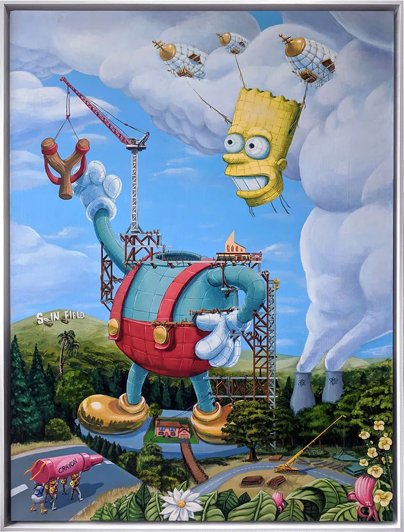 Crayon Economy, painting by Todd Lawson