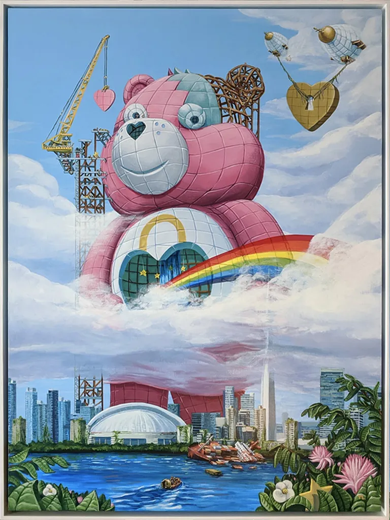 Secret Idol Bear, painting by Todd Lawson