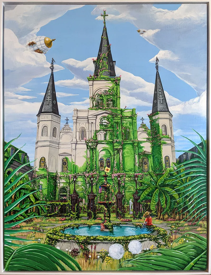 Saint Louis Cathedral, painting by Todd Lawson