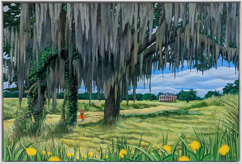 Chalmette Battlefield, painting by Todd Lawson
