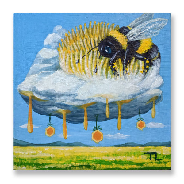 PAINTING: Bee Clouds 1, 2, 3 - Image 6