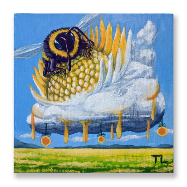 PAINTING: Bee Clouds 1, 2, 3 - Image 4