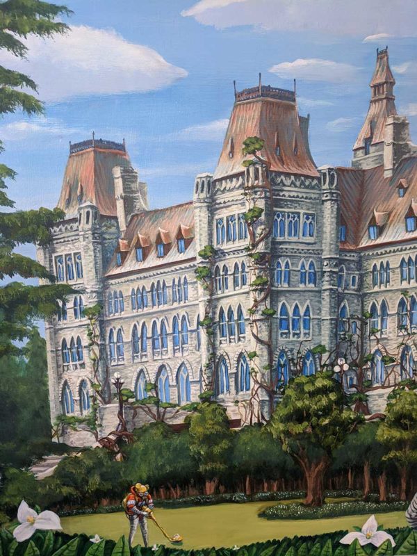 PAINTING: Visitors Climb Parliament Hill - Image 4