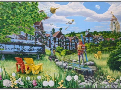 PAINTING: Visitors Hike Blue Mountain