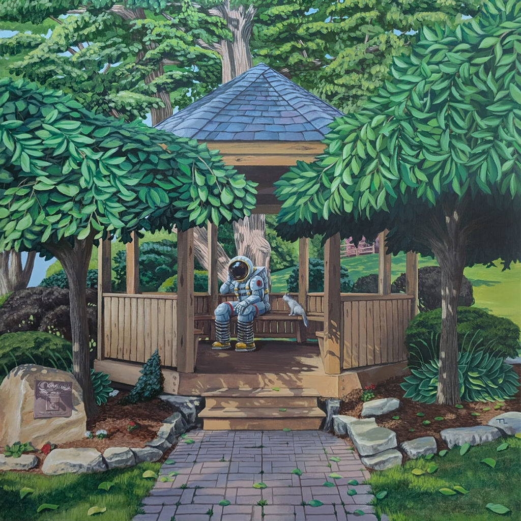 Lakeside Gazebo, Kingsville painting by Todd lawson